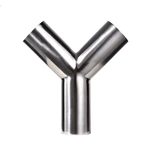3A Stainless Steel Sanitary Tube Welded Y Tee