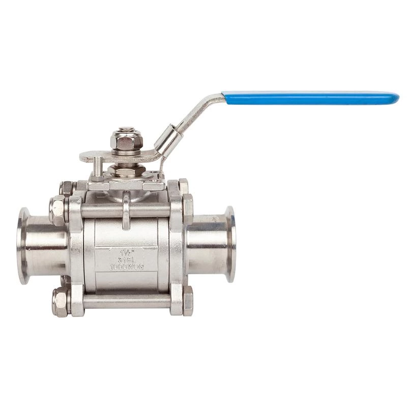 Food Grade Sanitary Hygienic Butt-weld 3PCS Ball Valves
