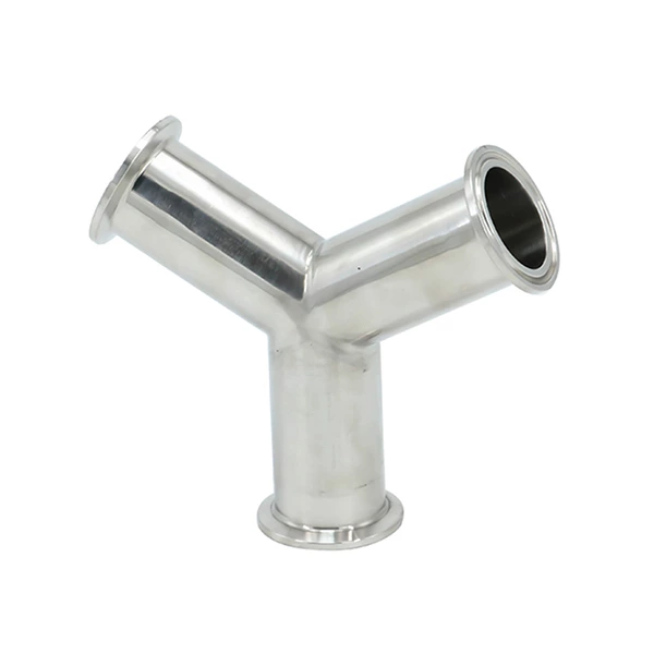 Hygienic Stainless Steel SS304 Sanitation Tri Clamping Y Tee