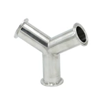 Hygienic Stainless Steel SS304 Sanitation Tri Clamping Y Tee