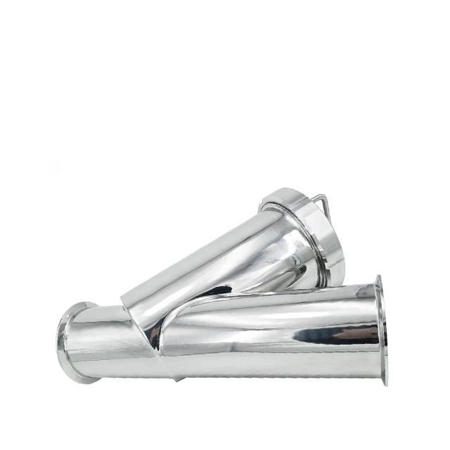 Sanitary 304 316L Welding Angle Type Filter Strainer