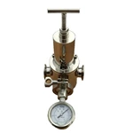 For Hygienic Hygiene SS304 SS316L 3A/SMS/DIN/ISO Standard Sanitary Pressure Reducing Valve With Pressure Gauge