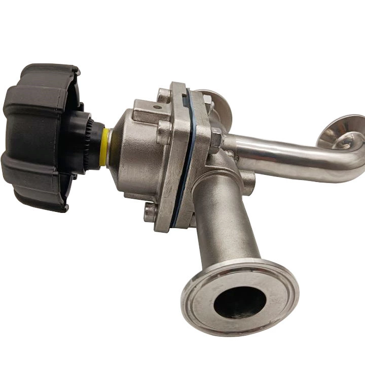 SS316L 3-way Clamp Diaphragm Valves With Food Grade