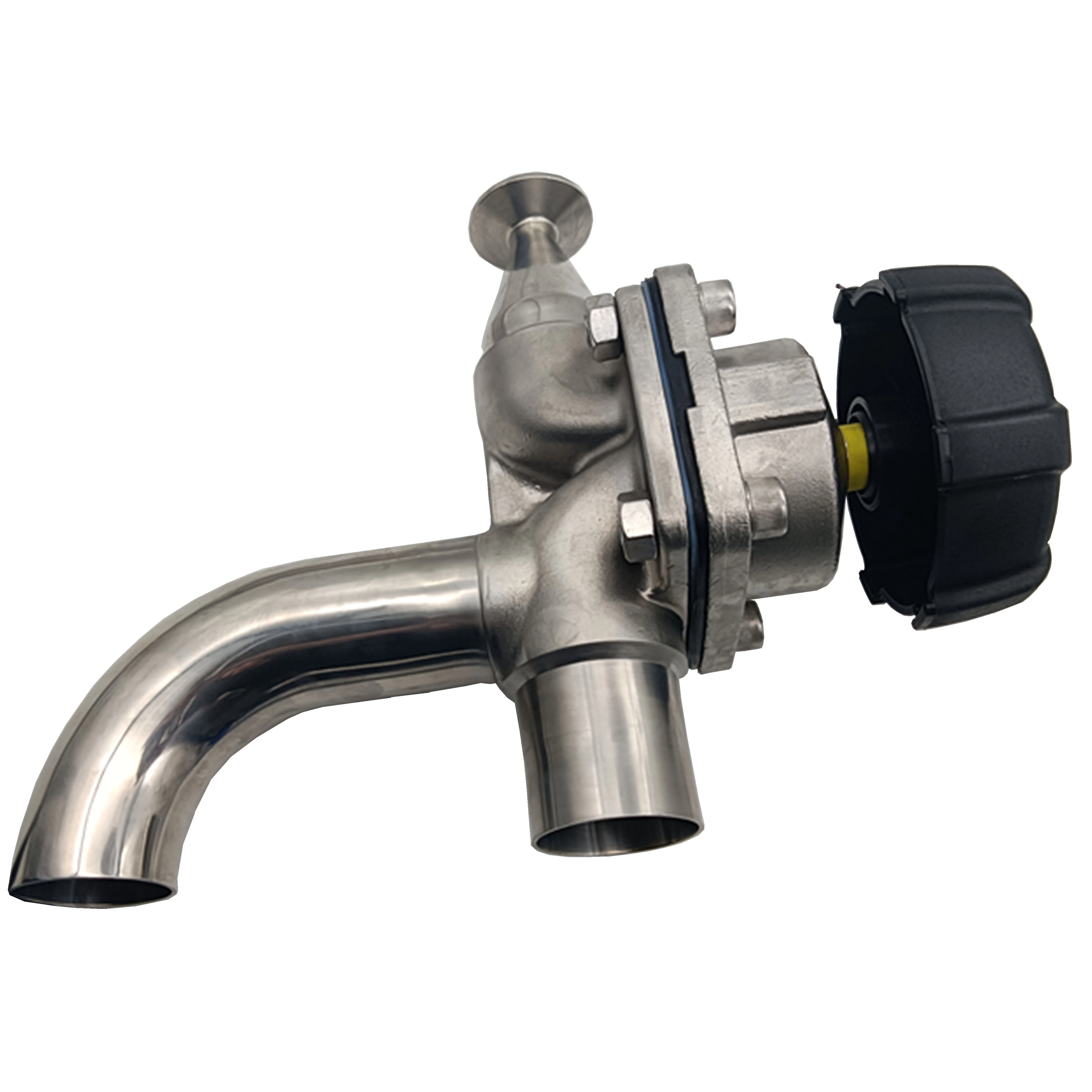 SS316L 3-way Clamp Diaphragm Valves With Food Grade