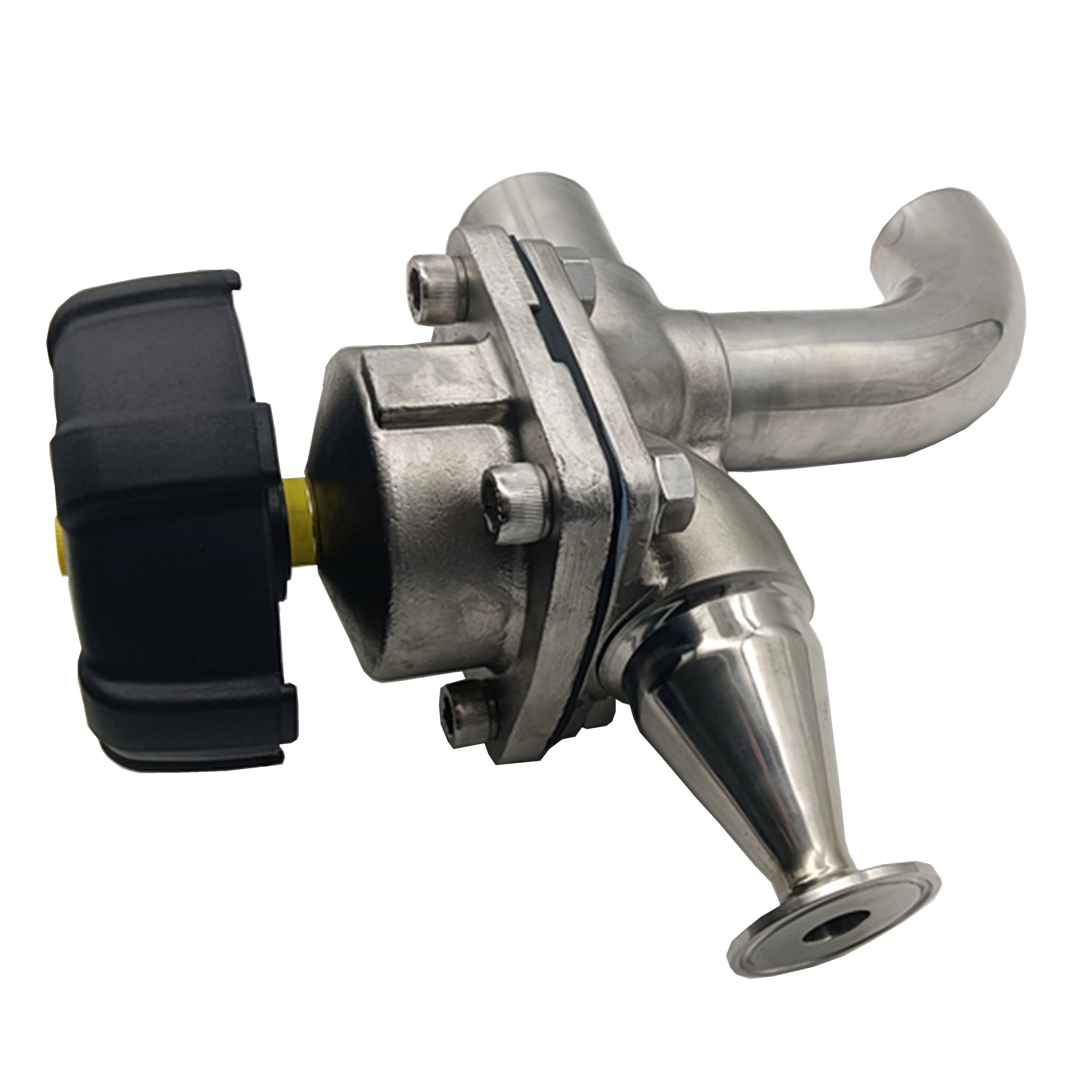 SS316L 3-way Clamp Diaphragm Valves With Food Grade
