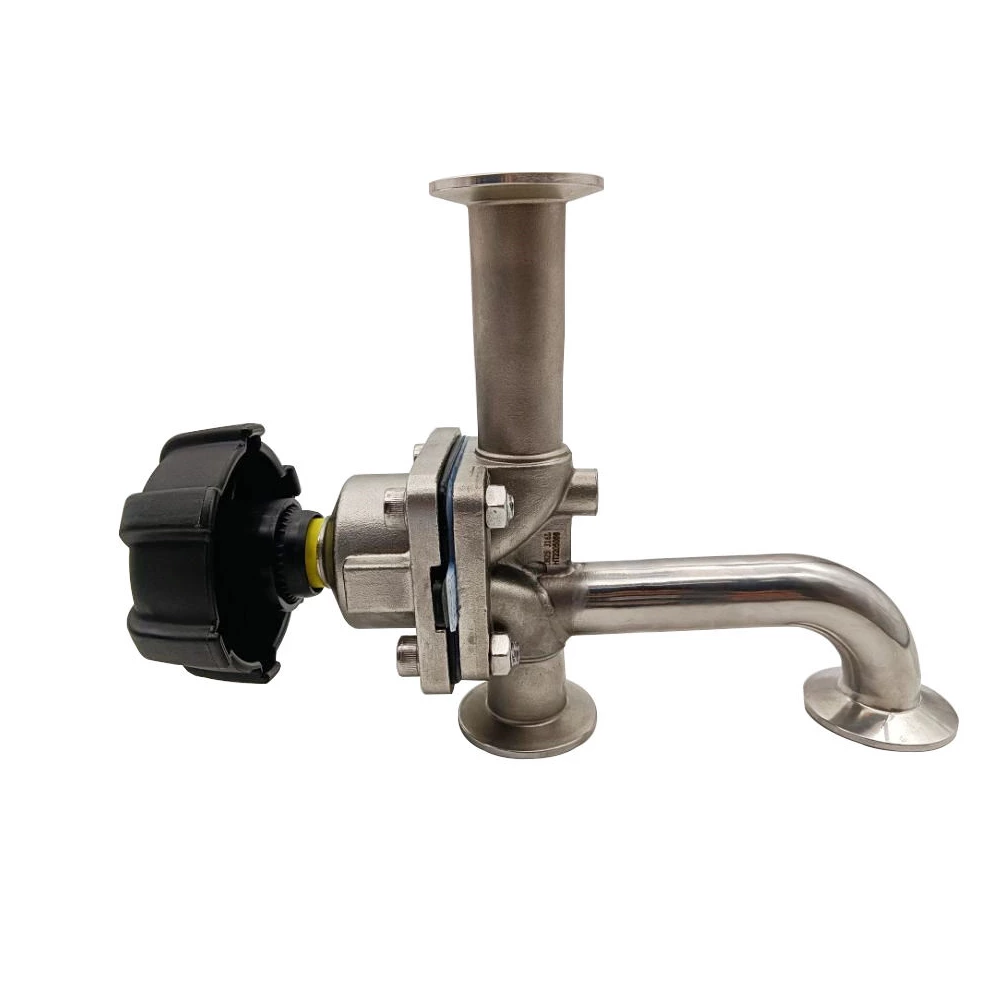 SS316L 3-way Clamp Diaphragm Valves With Food Grade
