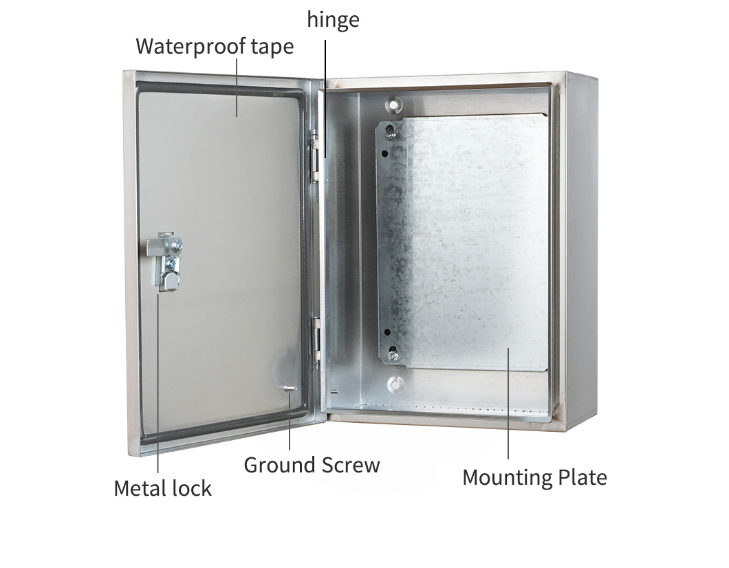 Stainless Steel Enclosure Box with Hinge and Lock